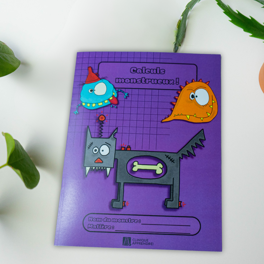 Cahier à feuilles quadrillées - Calculs monstrueux!
